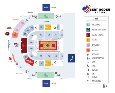 Arena Map | Bert Ogden Arena